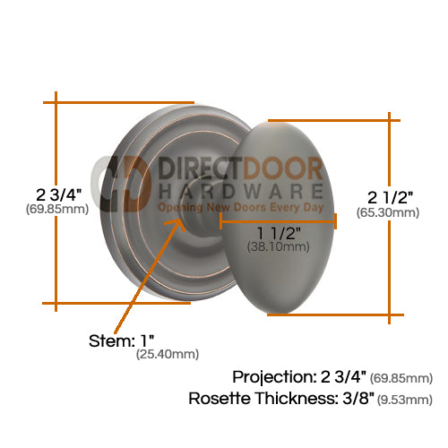 Emtek Egg Knob Specs Regular Rosette