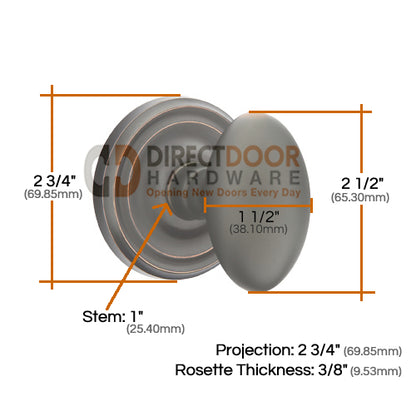 Emtek Egg Knob Specs Regular Rosette