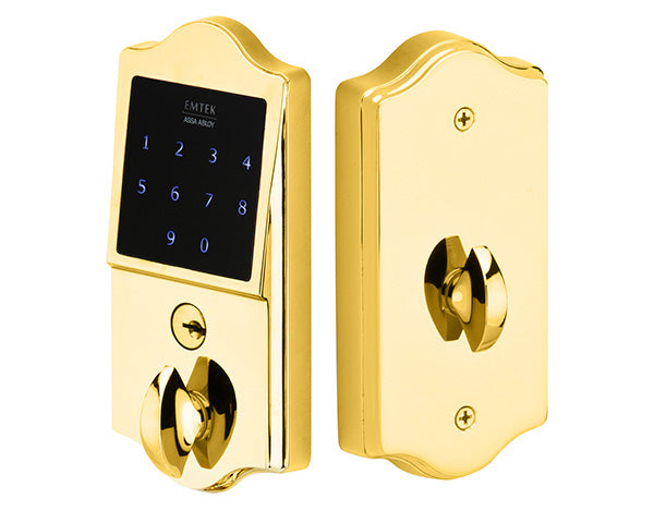 Emtek Electronic Keypad Deadbolt - Polished Brass