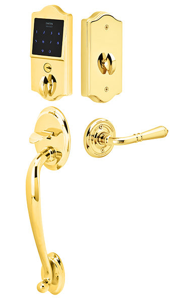 Emtek Electronic Keypad Handleset - Polished Brass