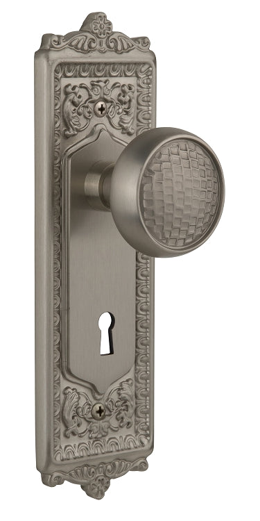 Nostalgic Warehouse Egg and Dart Plate with Craftsman Knob - Mortise Lock
