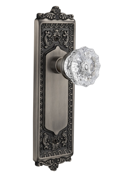 Nostalgic Warehouse Egg and Dart Plate with Crystal Knob