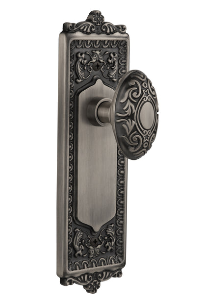Nostalgic Warehouse Egg and Dart Plate with Victorian Knob - Antique Pewter