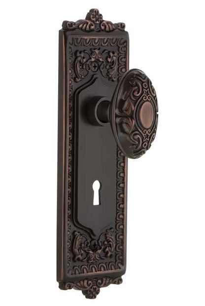 Nostalgic Warehouse Egg and Dart Plate with Victorian Knob - Timeless Bronze