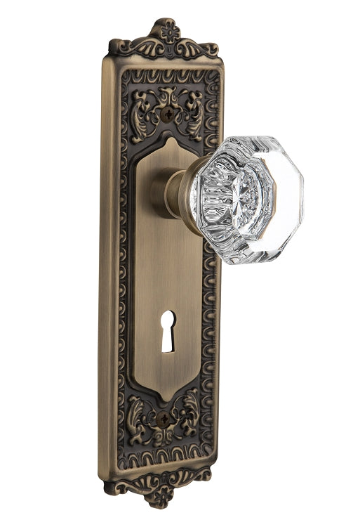 Nostalgic Warehouse Egg and Dart Plate with Waldorf Knob ( All Mortise Come W/ Keyhole )