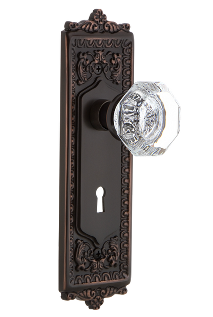 Nostalgic Warehouse Egg and Dart Plate with Waldorf Knob - Timeless Bronze