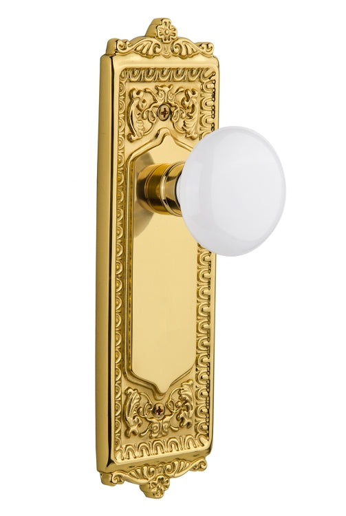 Nostalgic Warehouse Egg and Dart Plate with Porcelain Knob