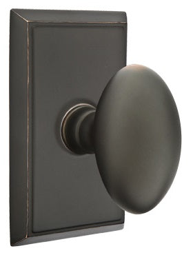 Emtek Egg Knob - Rectangular Rosette