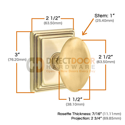 Emtek Egg Knob with Wilshire Rosette