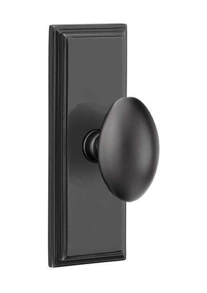 Emtek Egg Knob with Wilshire Sideplate