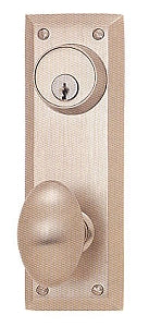 Emtek Quincy Sideplate - Egg Knob - Satin Nickel
