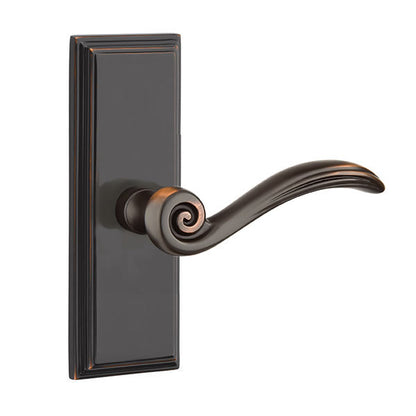 Emtek Elan Lever with 7 Inch Wilshire Sideplate