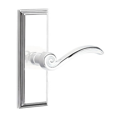Emtek Elan Lever with 7 Inch Wilshire Sideplate