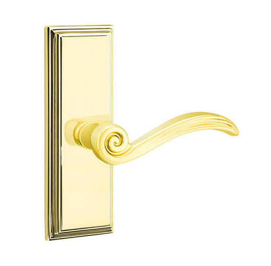 Emtek Elan Lever with Wilshire Sideplate