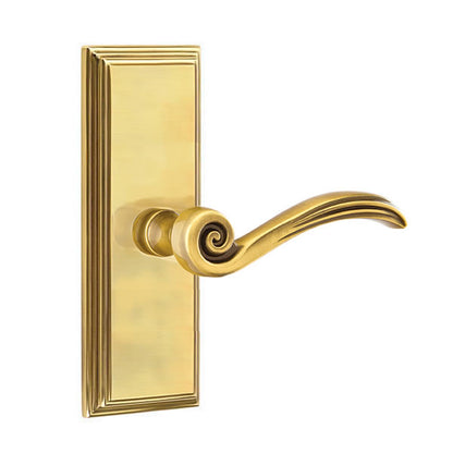 Emtek Elan Lever with 7 Inch Wilshire Sideplate