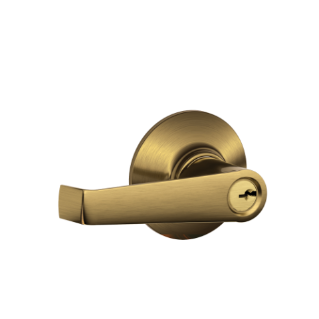 Schlage Elan Keyed Lever in Antigue Brass 