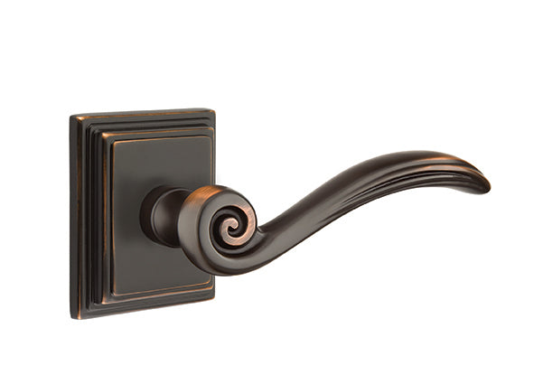 Emtek Elan Lever Oil Rubbed Bronze-Wilshire Rosette