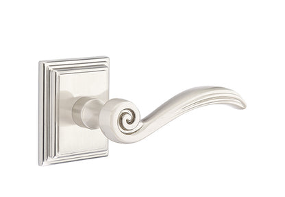 Emtek Elan Lever Satin Nickel-Wilshire Rosette