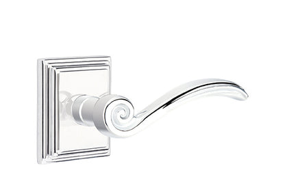 Emtek Elan Lever Polished Chrome-Wilshire Rosette