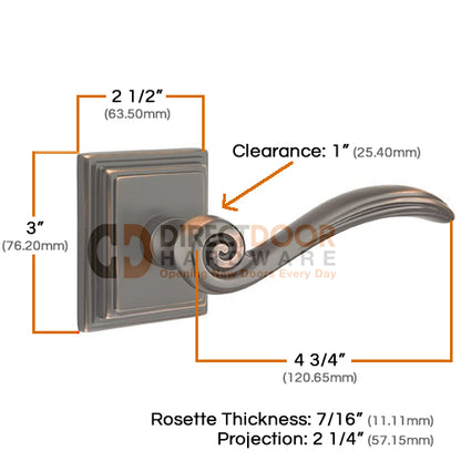 Emtek Elan Lever with Wilshire Rosette