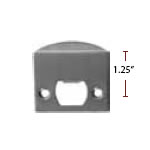 Emtek Extended Lip Strike Plate Square Corners