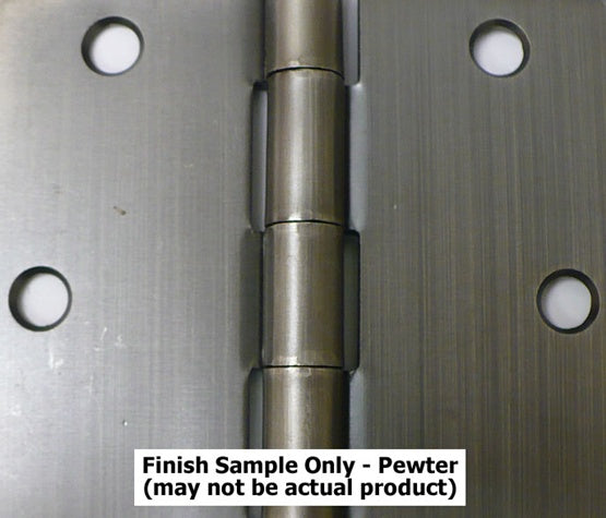 Emtek 4 Inch Heavy Duty Door Hinges With Square Corners Pewter