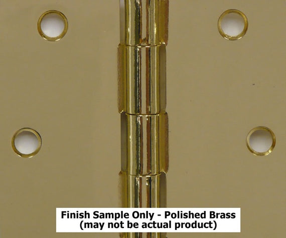 Emtek 3.5 Inch Steel Heavy Duty Ball Bearing Door Hinges With Square Corners Polished Brass