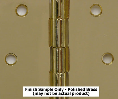 Emtek 4 Inch Steel Heavy Duty Door Hinges With 5/8 Inch Round Corners Polished Brass