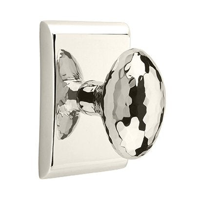 Emtek Hammered Egg Door Knob with Neos Rosette