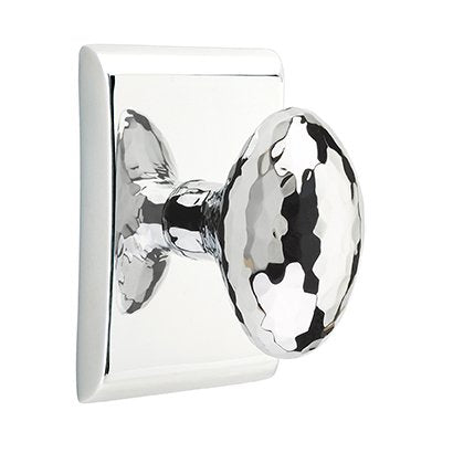 Emtek Hammered Egg Door Knob with Neos Rosette