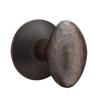 Emtek Hammered Egg Door Knob with Modern Rosette
