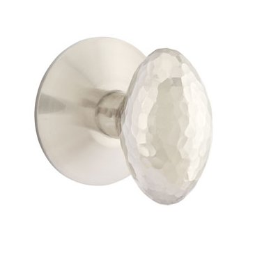 Emtek Hammered Egg Door Knob with Modern Rosette