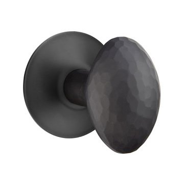 Emtek Hammered Egg Door Knob with Modern Rosette