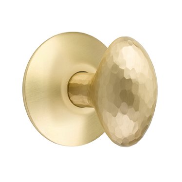 Emtek Hammered Egg Door Knob with Modern Rosette