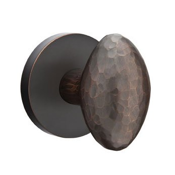 Emtek Hammered Egg Door Knob with Disk Rosette