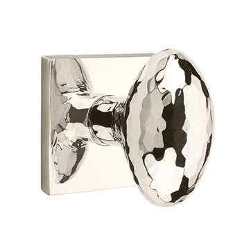 Emtek Hammered Egg Door Knob with Square Rosette