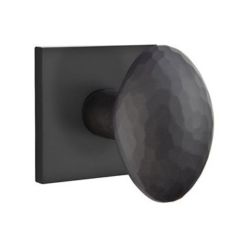 Emtek Hammered Egg Door Knob with Square Rosette
