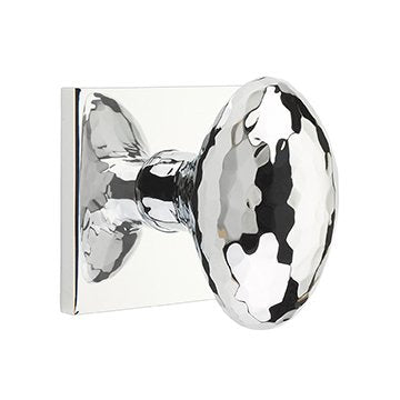 Emtek Hammered Egg Door Knob with Square Rosette
