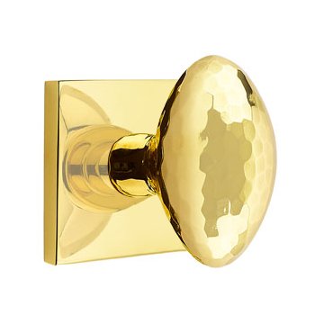 Emtek Hammered Egg Door Knob with Square Rosette