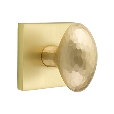 Emtek Hammered Egg Door Knob with Square Rosette