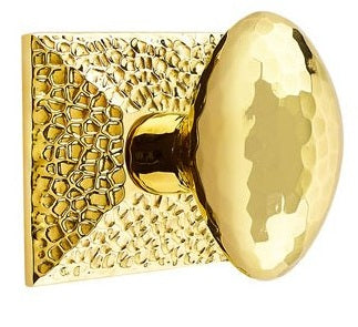 Emtek Hammered Egg Door Knob with Hammered Rosette