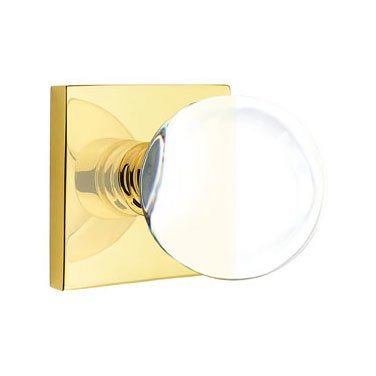 Emtek Bristol Interior Mortise Knob with Square Rosette