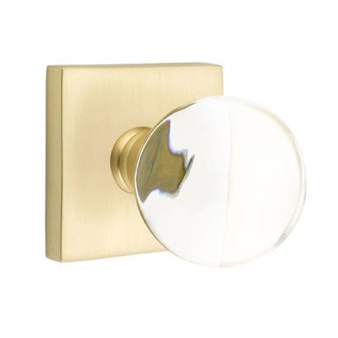 Emtek Bristol Interior Mortise Knob with Square Rosette