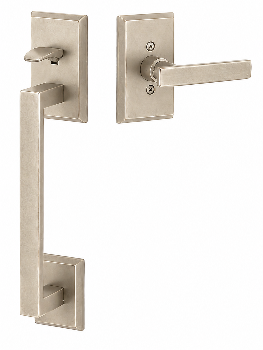 Emtek Rustic Modern Rectangular Sectional Entrance Handleset