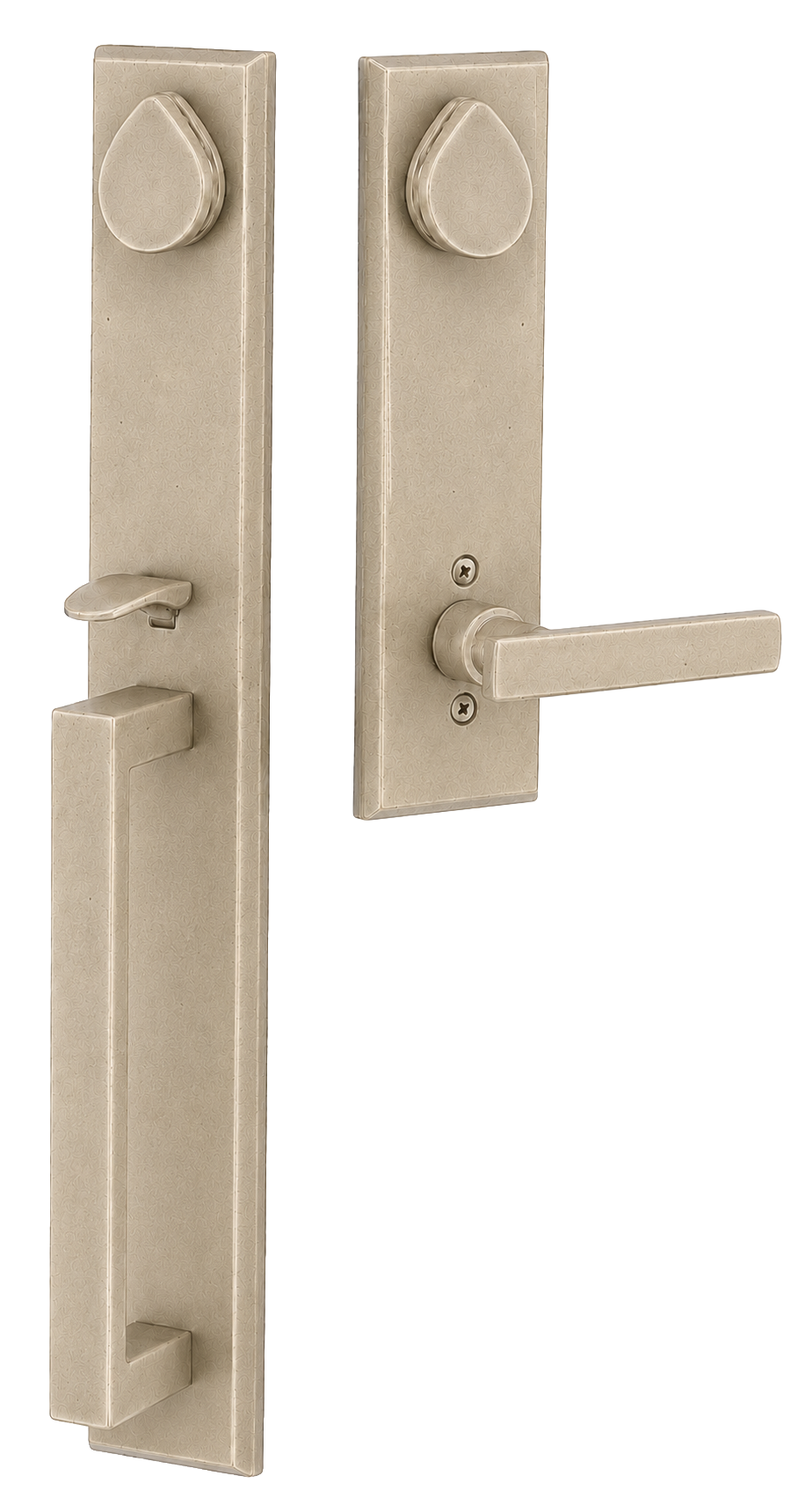 Emtek Rustic Modern Rectangular Full Length Entrance Handleset