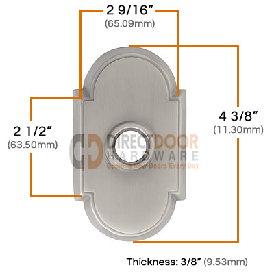 Emtek Brass Style 8 Door Bell Cover
