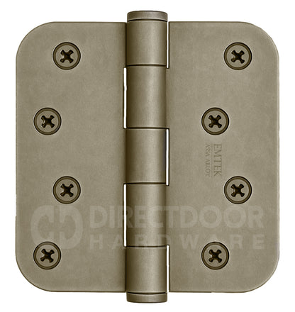 Emtek 4 Inch Residential Duty Door Hinges with 5/8 Inch Round Corners (pair)
