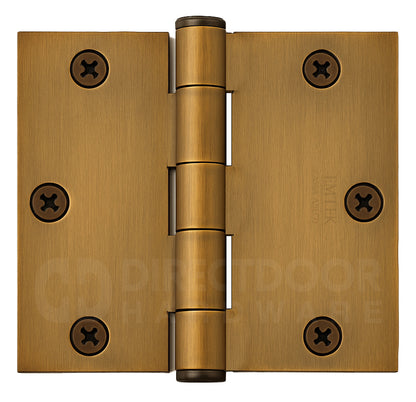 Emtek 3.5 x 3.5 Heavy Duty Door Hinge with Square Corners in French Antique Finish