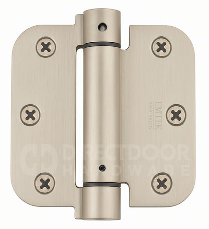 Emtek 3.5 Spring Door Hinge with 5/8 Inch Round Corners in Satin Nickel