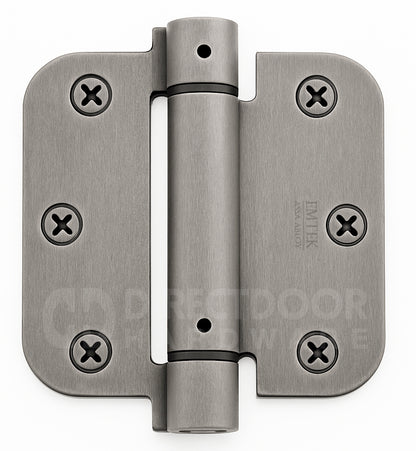 Emtek 3.5 Spring Door Hinge with 5/8 Inch Round Corners in Pewter